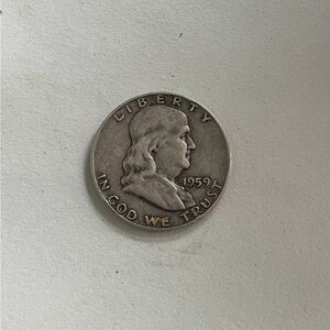 1959 Franklin Half Dollar D Mint Mark 90% Silver